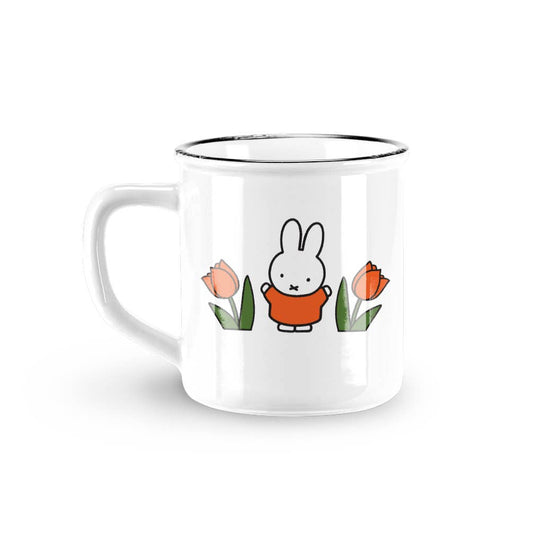 Ceramic Retro Mug Miffy Tulips Red