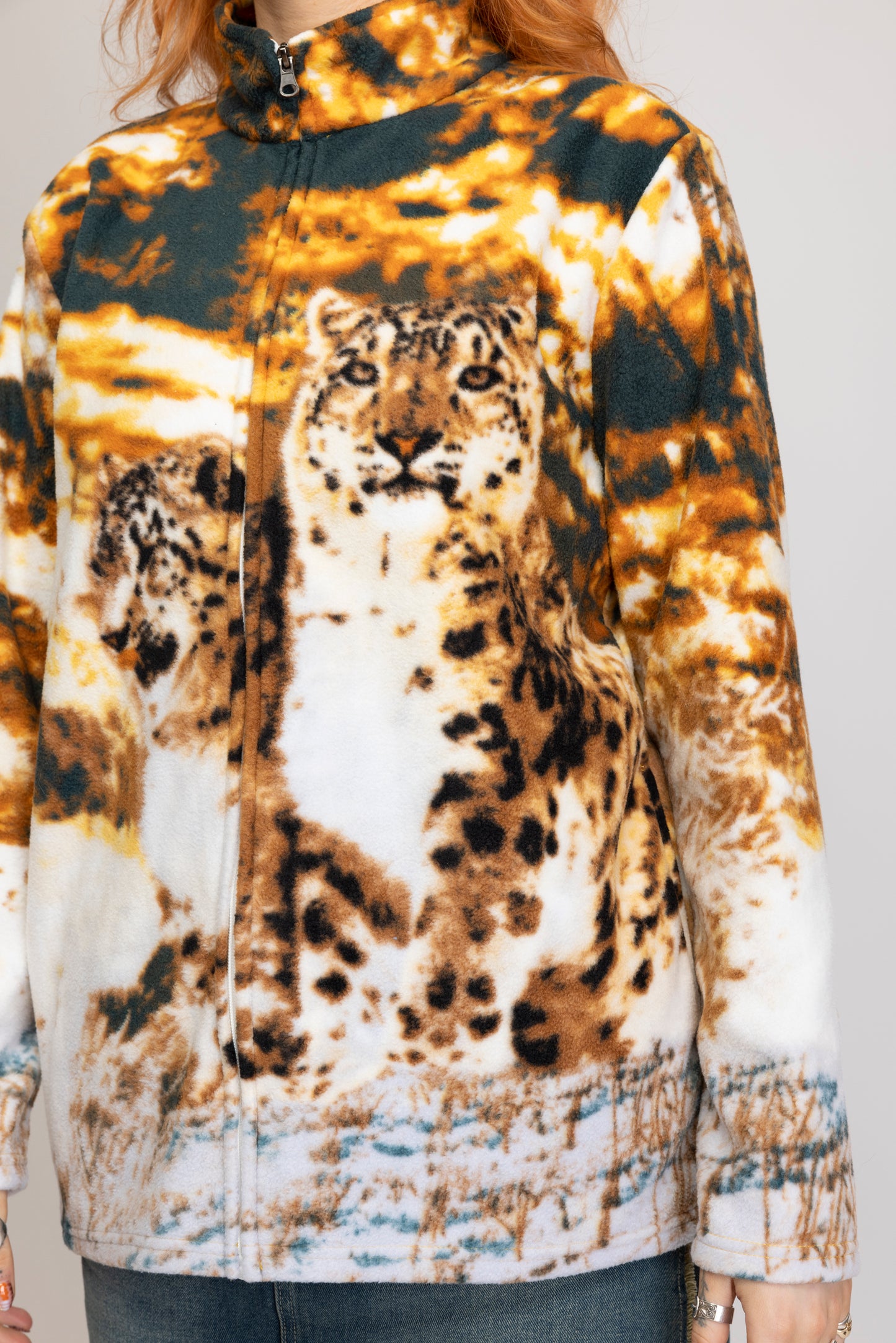 90's Cheetah Fleece M/L
