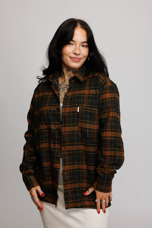 90's Check Glitter Flannel M