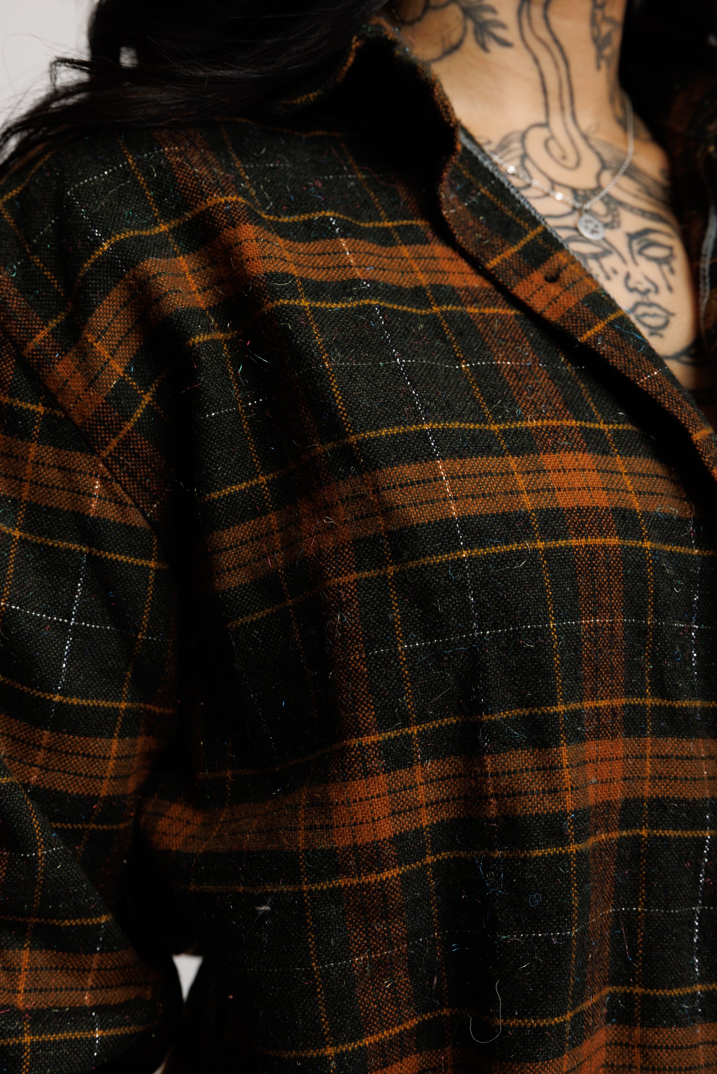 90's Check Glitter Flannel M