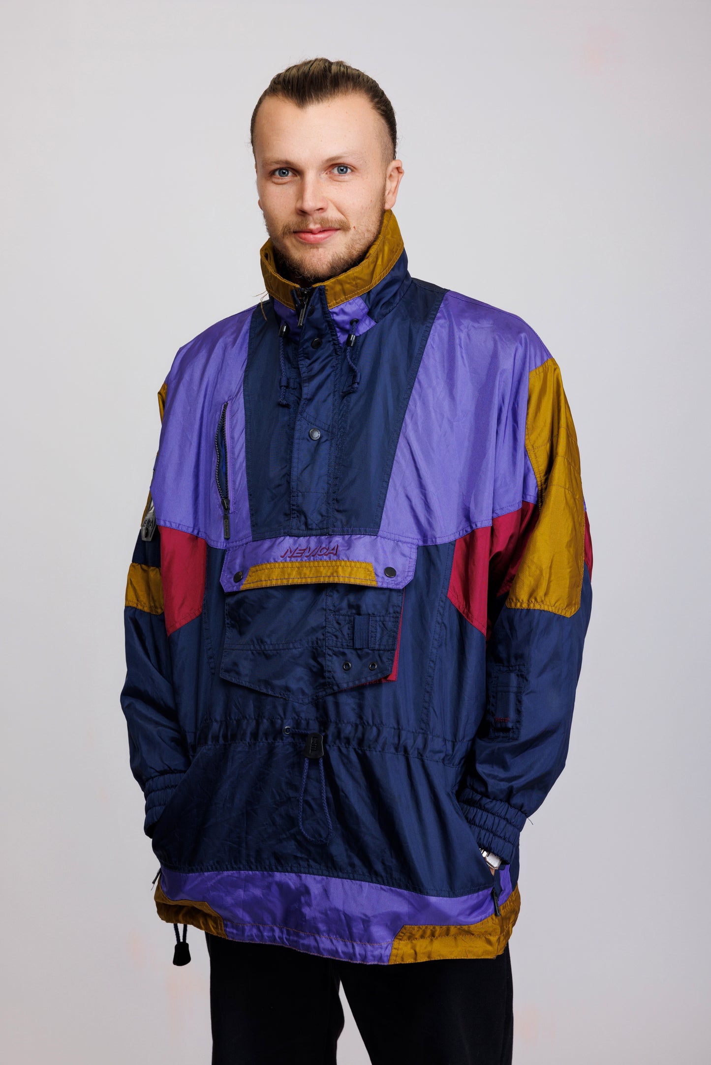 90's Purple Block Colour Hiking Jacket XL