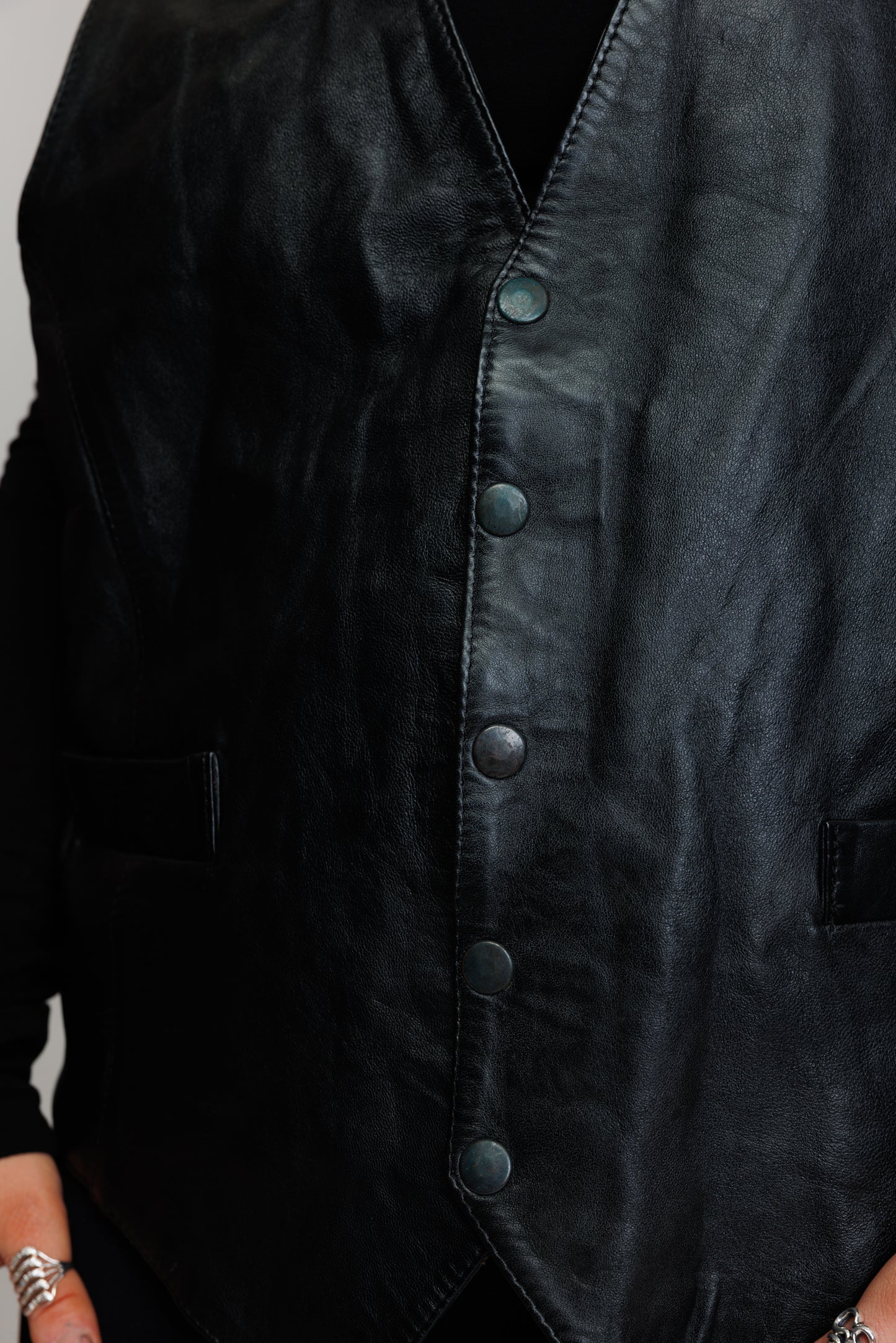 70's Yves Saint Laurent Leather Vest S/M