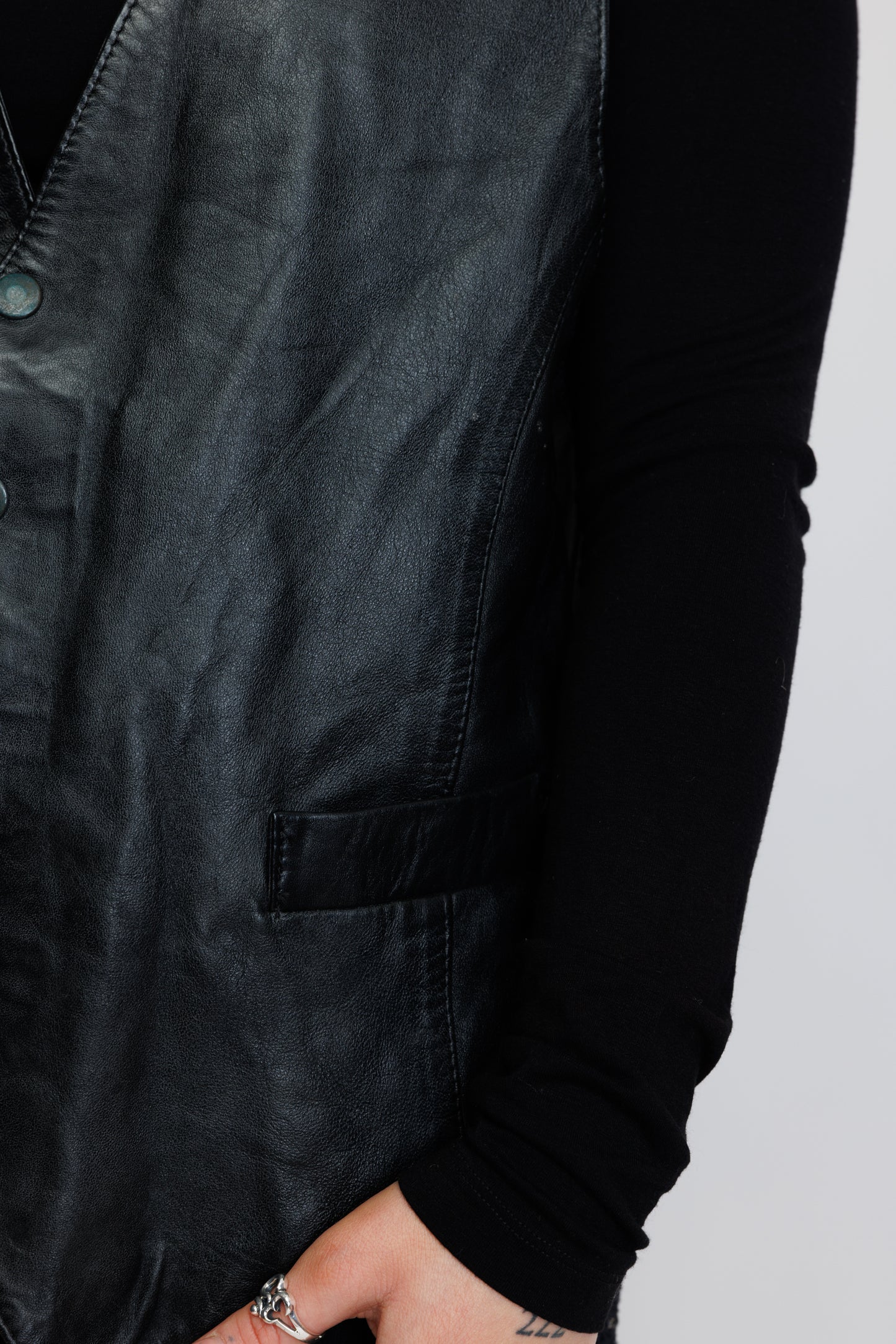 70's Yves Saint Laurent Leather Vest S/M